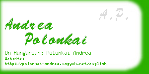 andrea polonkai business card